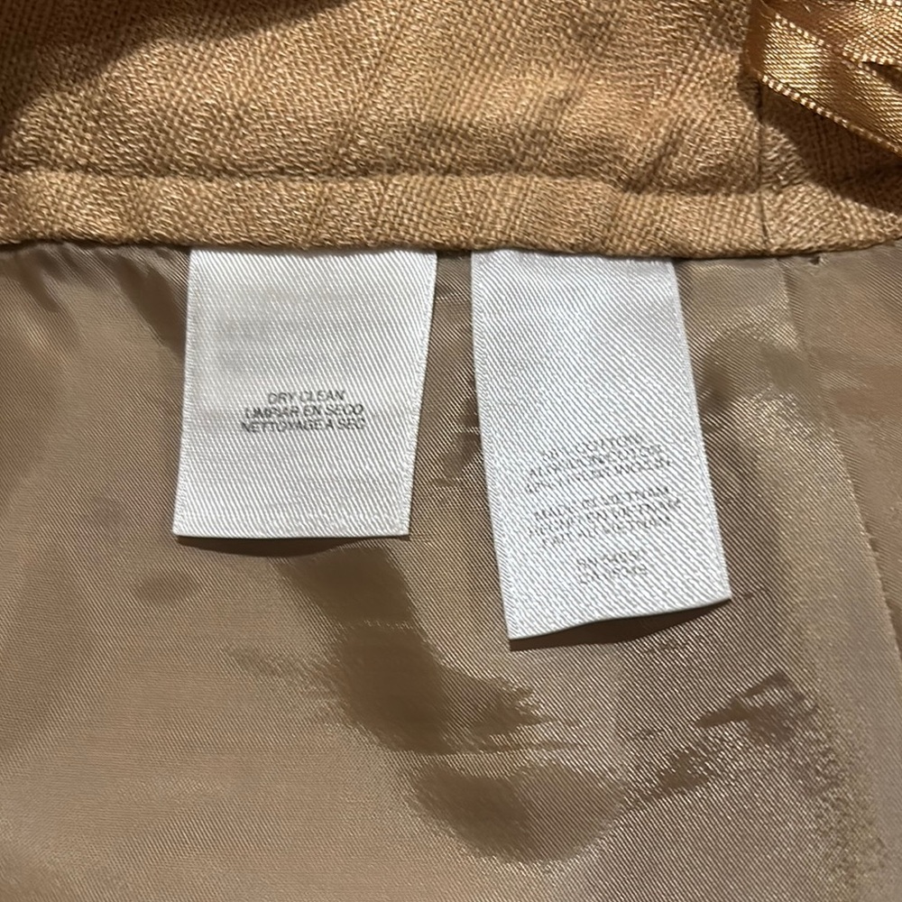 Anne Klein Tan Buttoned Pencil Skirt - Picture 6 of 6